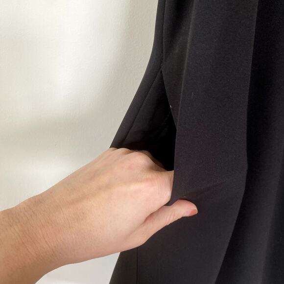 MILLY Halter Neck Fit n' Flare Cocktail Dress Black Size 4 - Picture 7 of 7